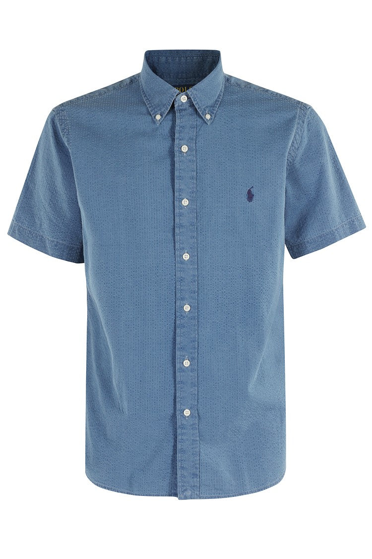 Polo Ralph Lauren Custom Fit Short Sleeve Indigo Polo Shirt