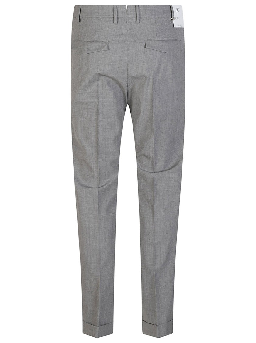 Pt Torino Master Tailored Grey Virgin Wool Pants
