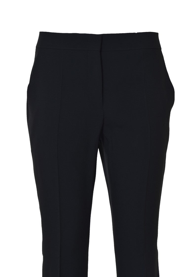 Moschino Black Cady Straight Trousers