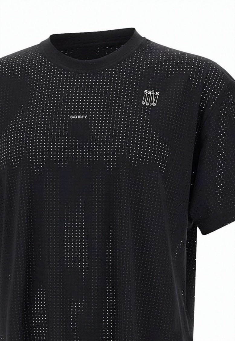 Satisfy Perforated Short-Sleeve T-Shirt With Subtle Branding