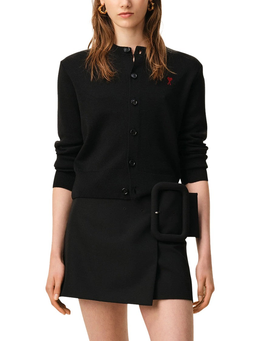 Ami Paris Quota Ami De Coeur Crewneck Cardigan