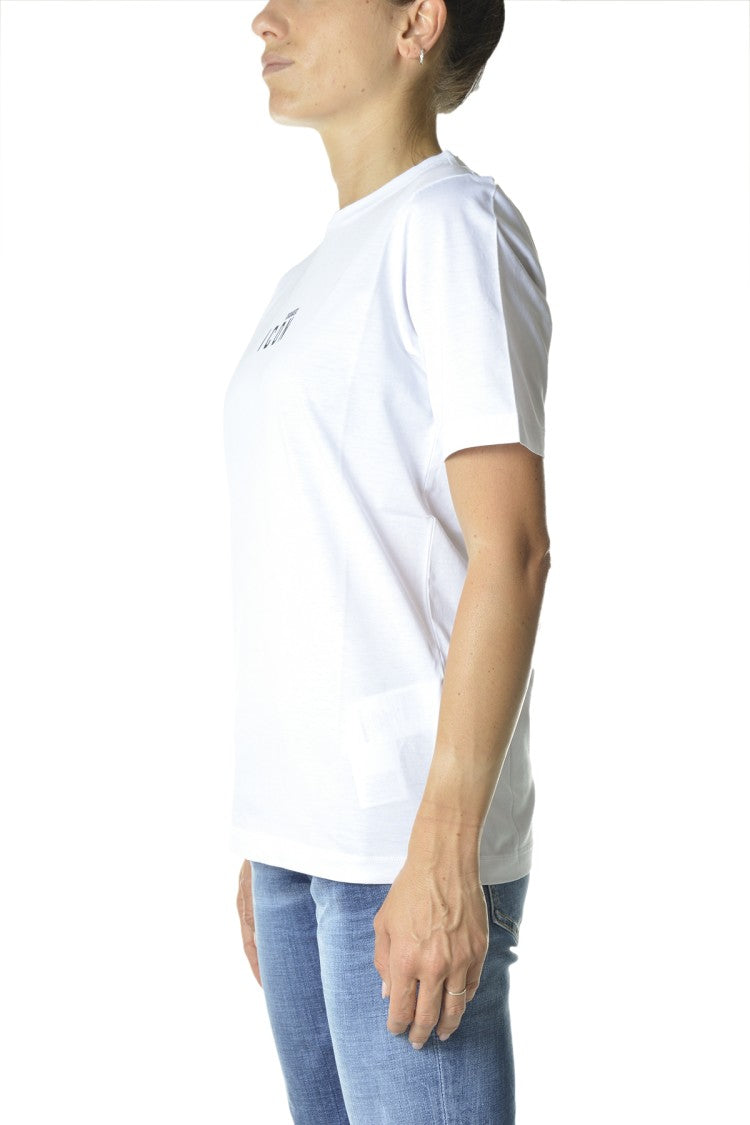Dsquared2 White Cotton Icon T-Shirt With Mini Logo
