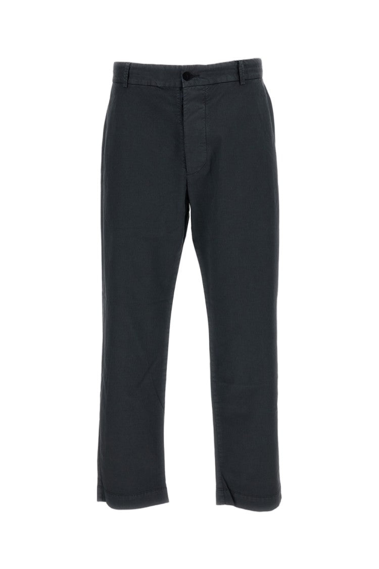 Original Vintage Straight Leg Cotton Twill Trousers With Flap Pockets