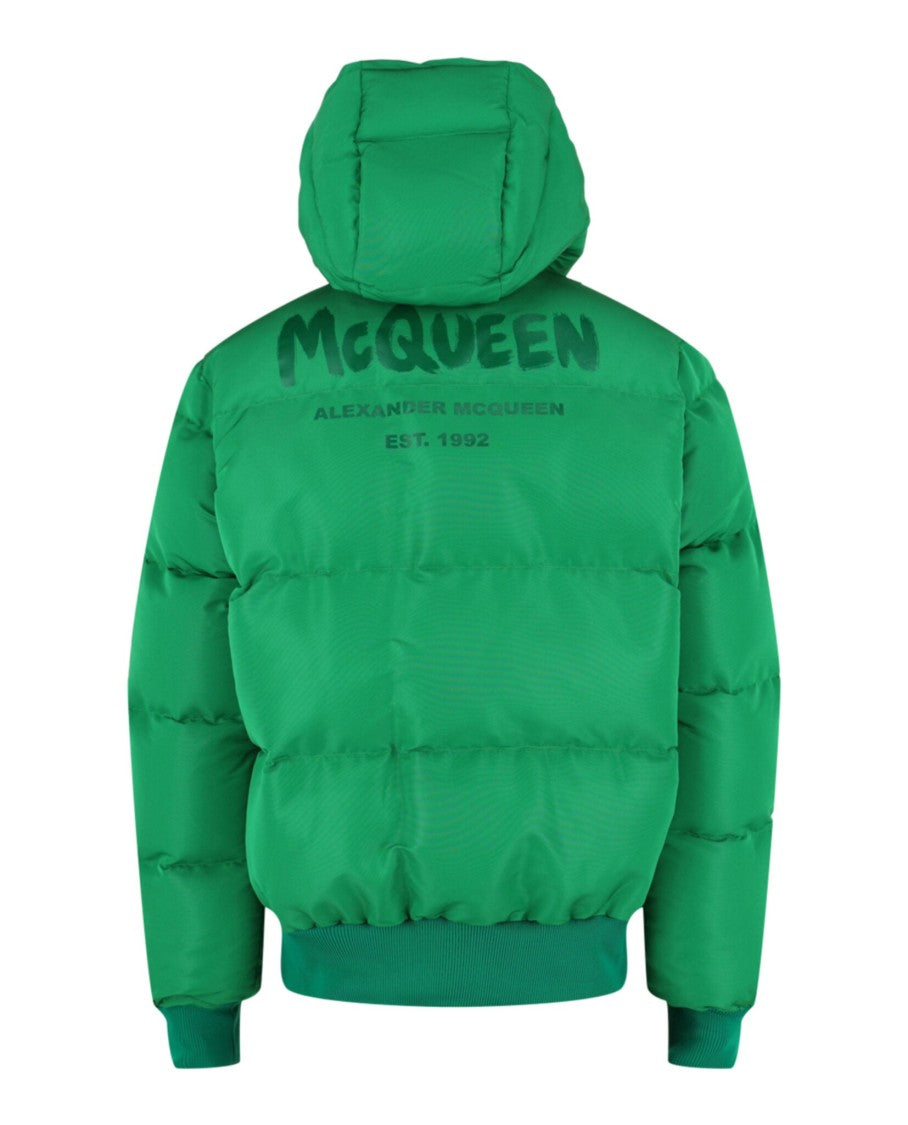 Alexander Mcqueen Graffiti Print Puffer Jacket