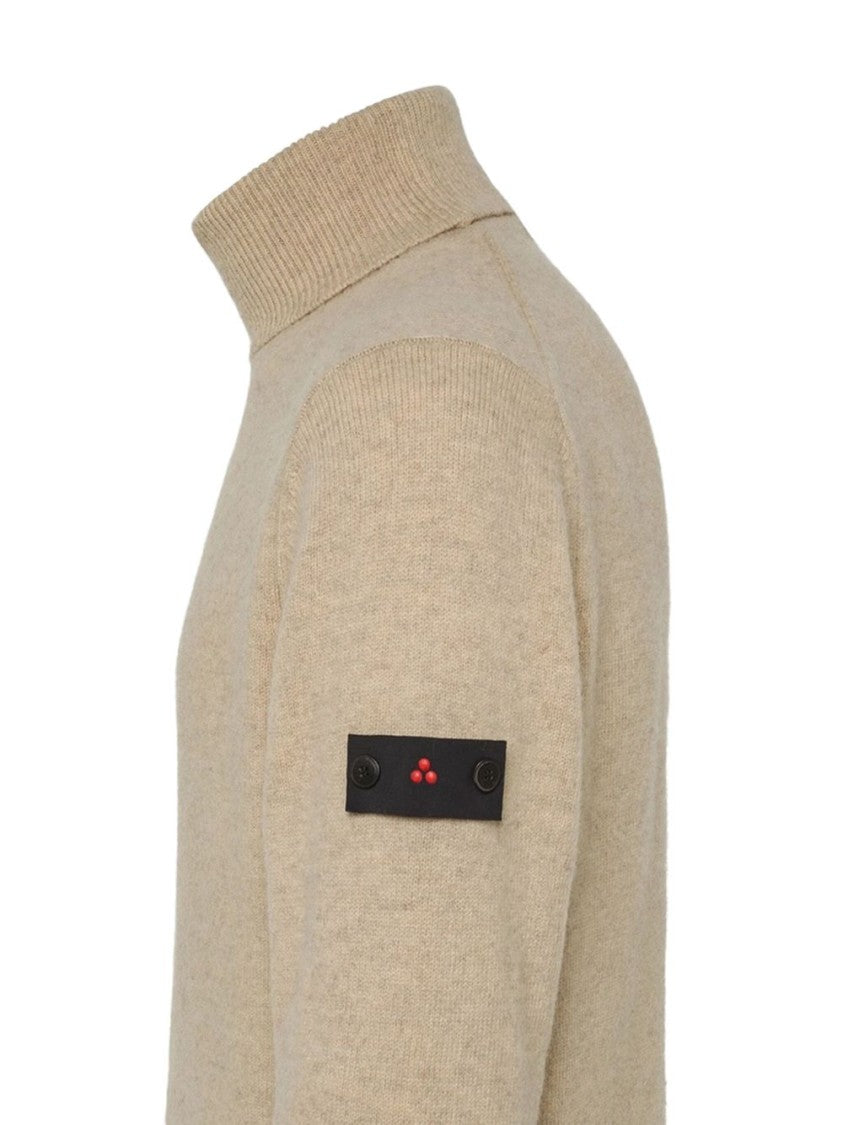 Peuterey Classic Turtleneck Sweater With Ribbed Detailing