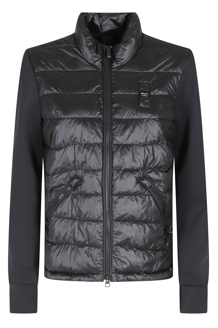 Blauer Black Haskel Mandarin Collar Zippered Polyamide Down Jacket