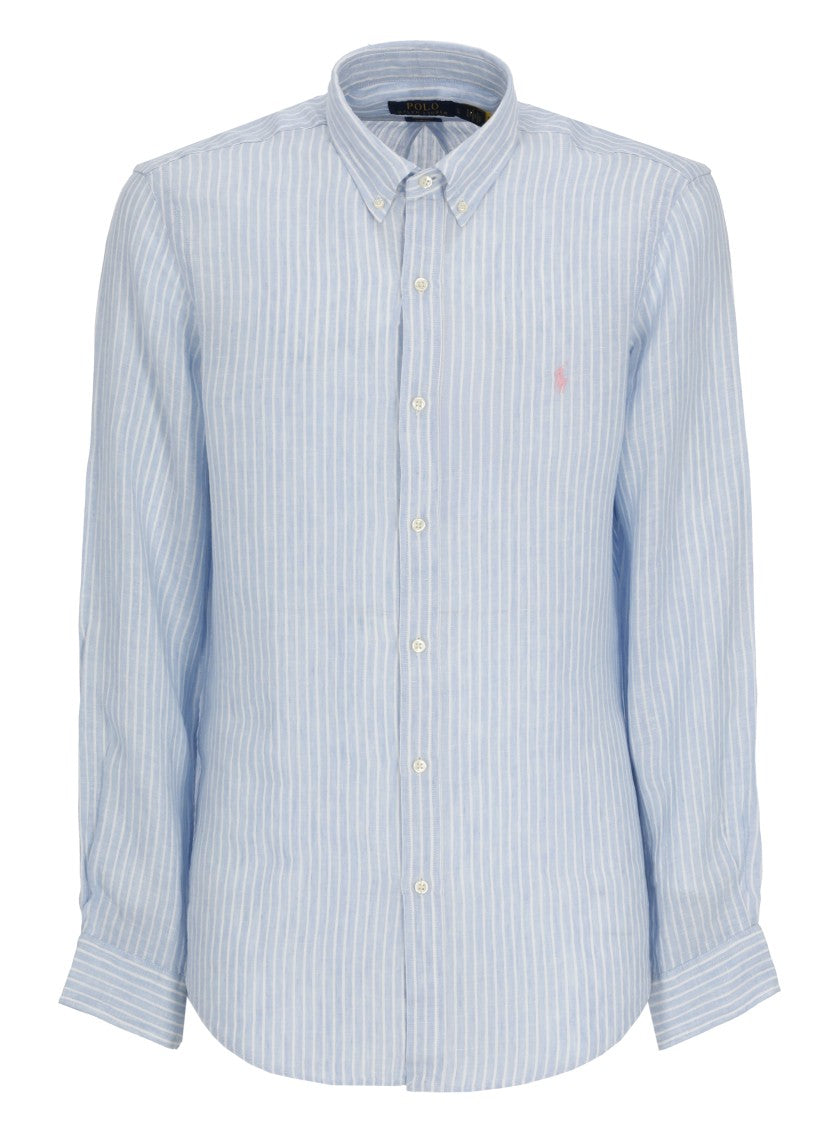 Polo Ralph Lauren Light Blue Striped Pony Shirt