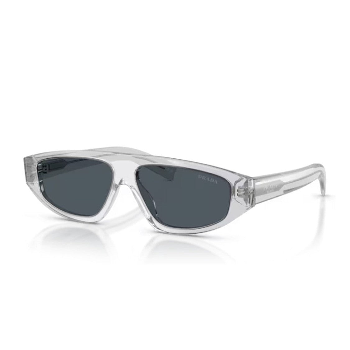 Prada Crystal C02s Rectangular Transparent Acetate Sunglasses