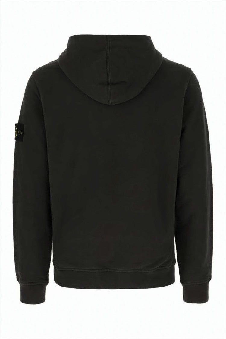 Stone Island Pullover Hoodie With Ribbed Cuffs