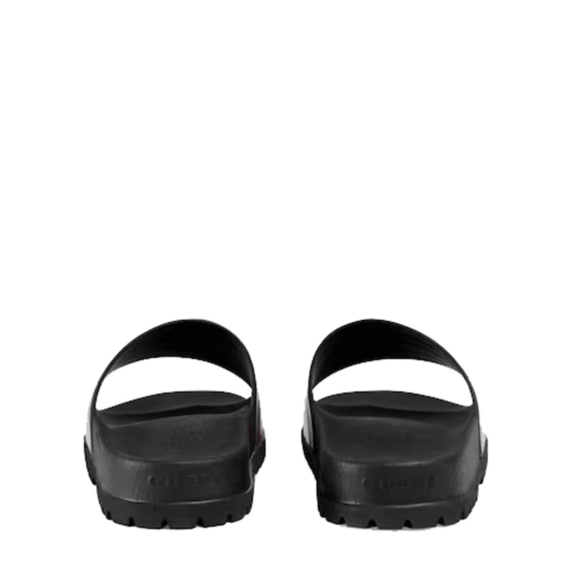 Gucci Pursuit Web Slides With Bold Stripes
