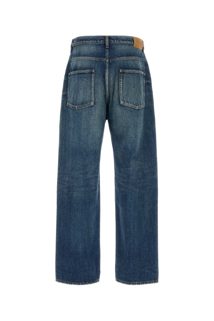Saint Laurent Classic Straight-Leg Denim Jeans With Vintage Wash