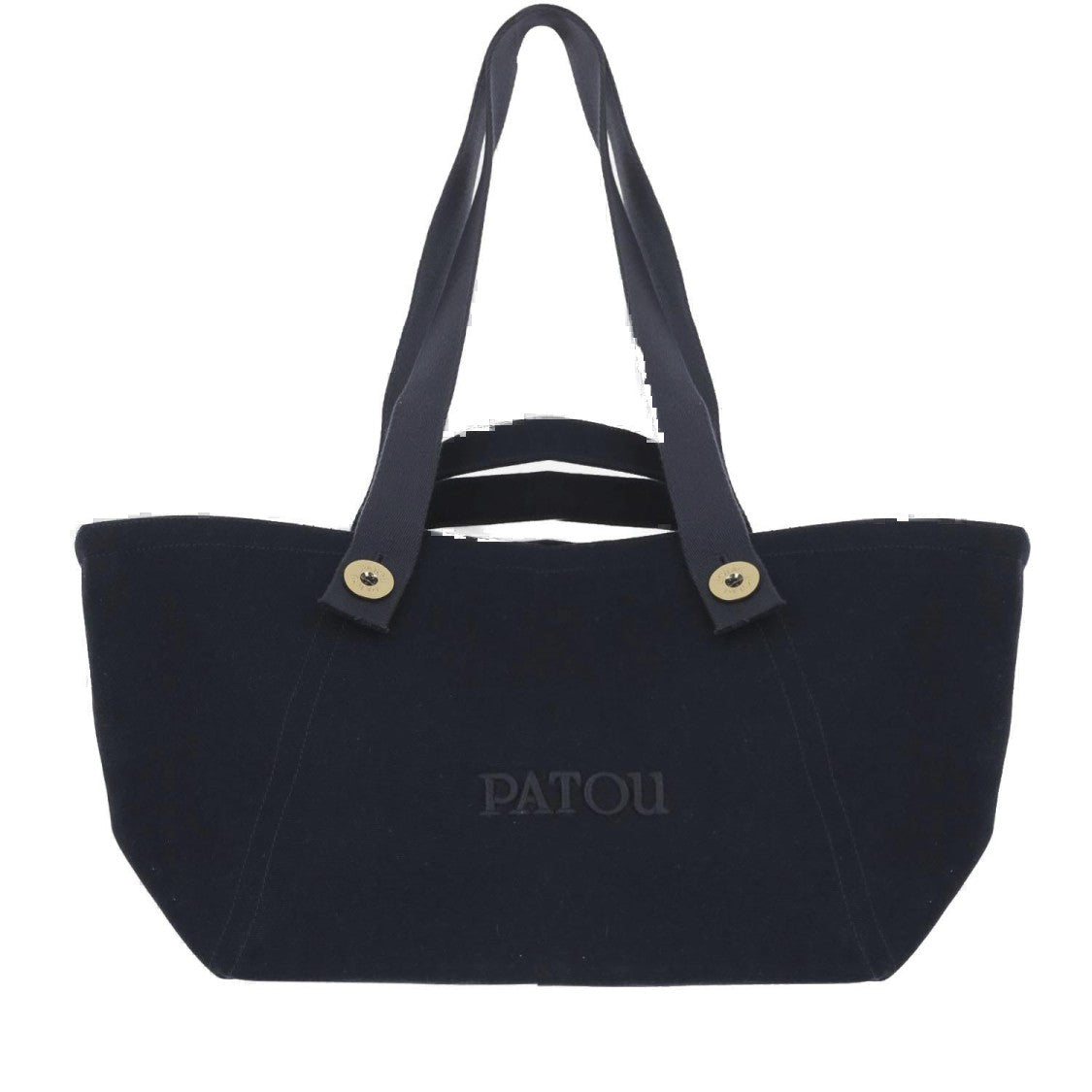 Patou Large Cotton Logo Trapeze Tote Bag