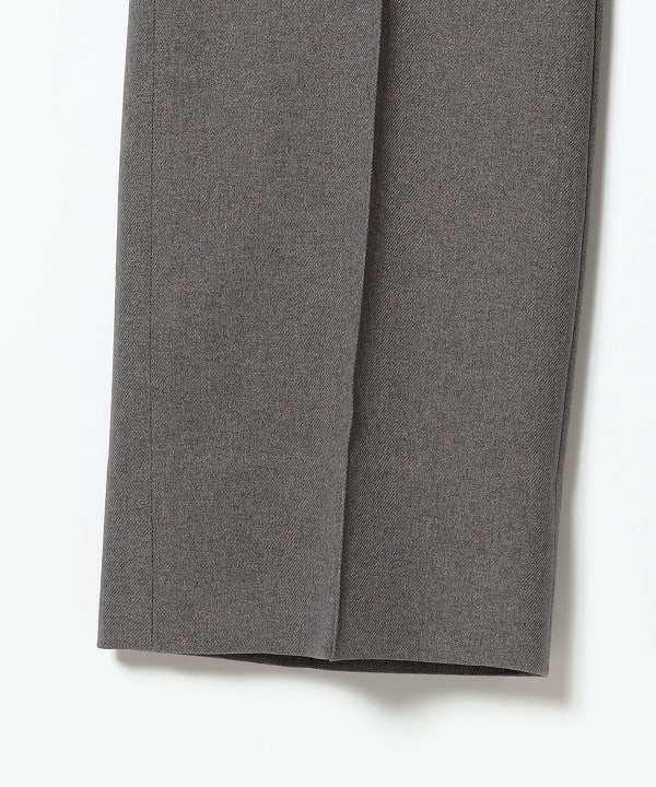 Beams Semi-Wide Grey Trousers With Straight Silhouette