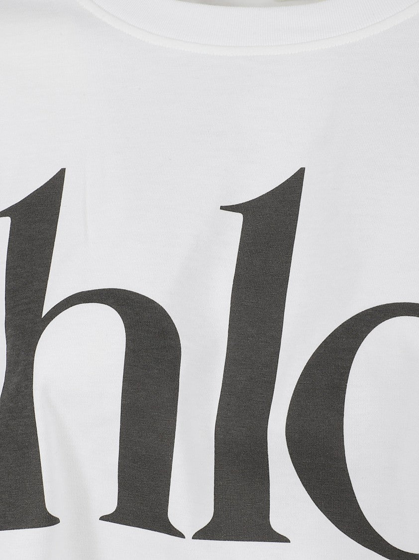 Chloé Boxy Cropped T-Shirt In Cotton Jersey