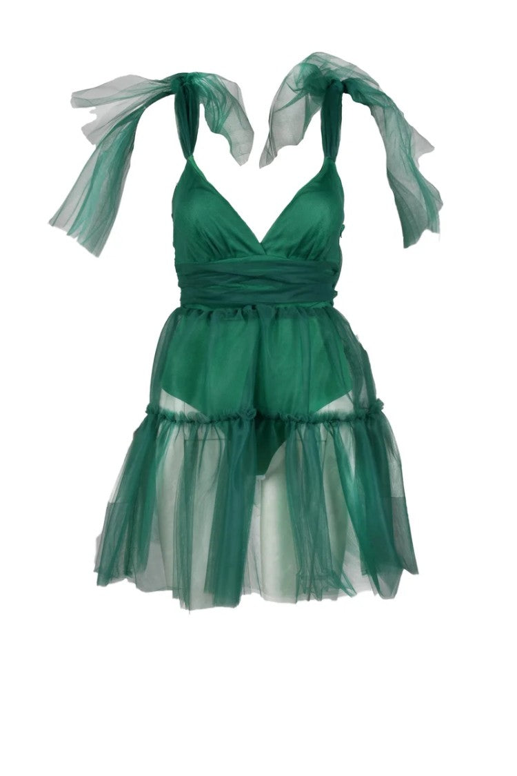Santas* Green Long Dress