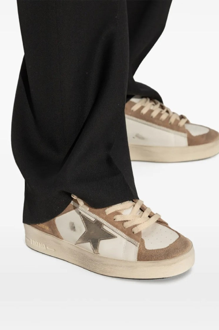 Golden Goose Textured Leather Sneakers With Star Emblem