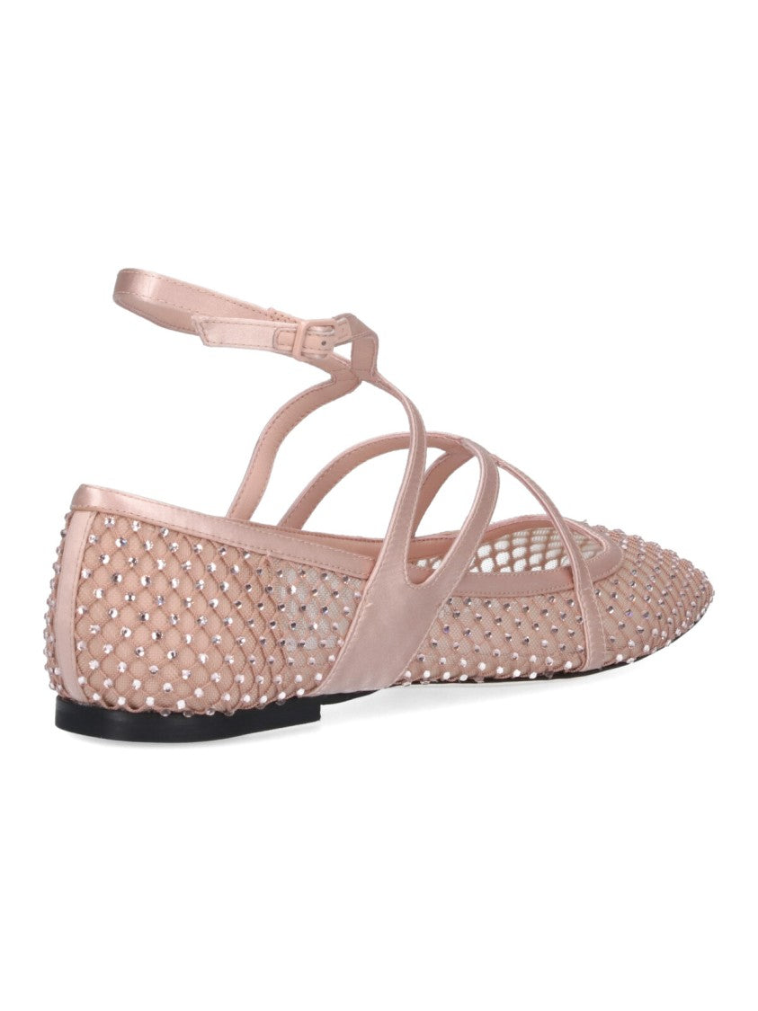 Jimmy Choo "Astoria" Rhinestone Ballerinas