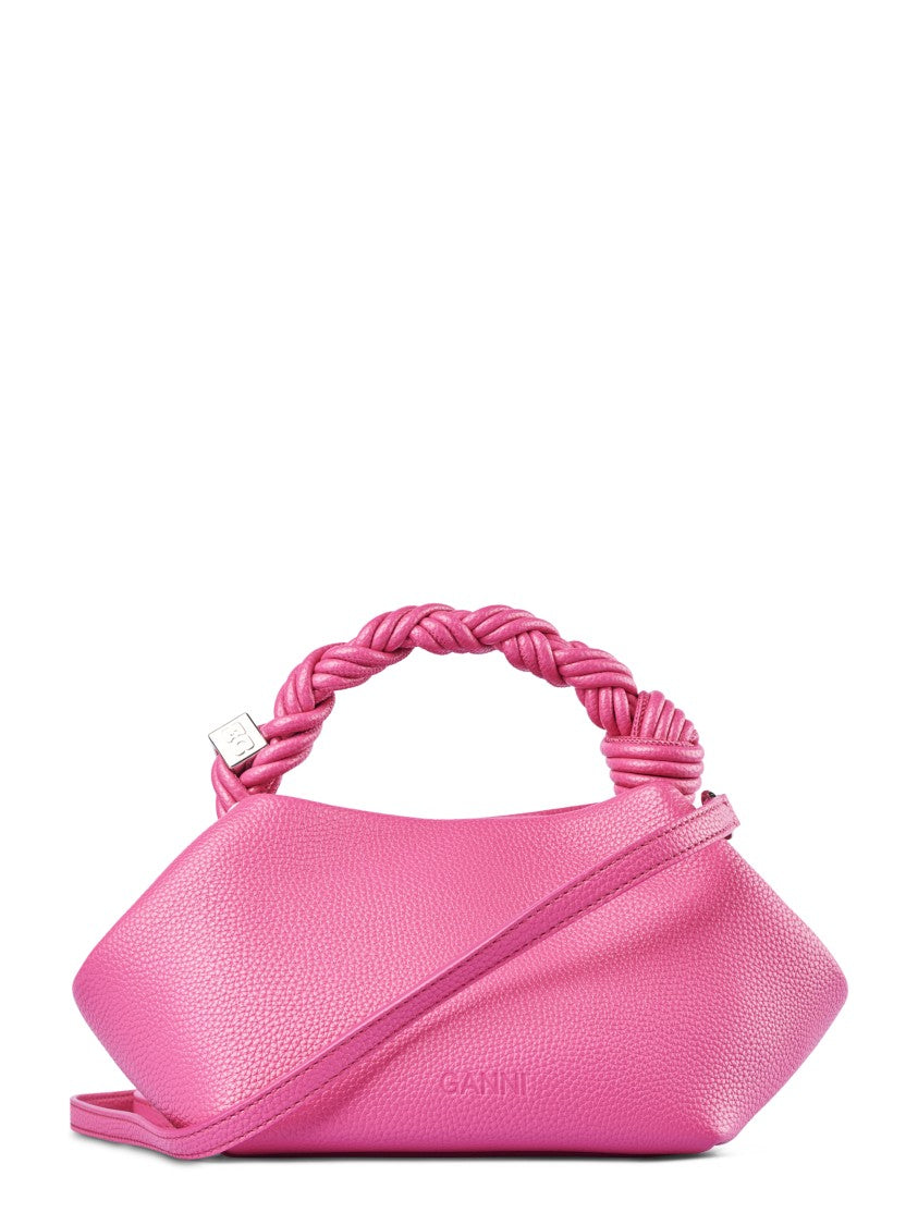 Ganni Small Structured Handbag With Twisted Handle