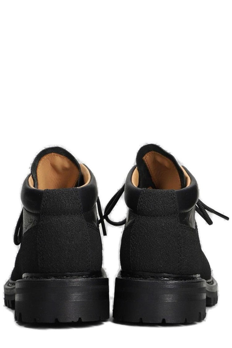 Our Legacy Rugged Black Cowhide Leather Boots With Vibram Outsole