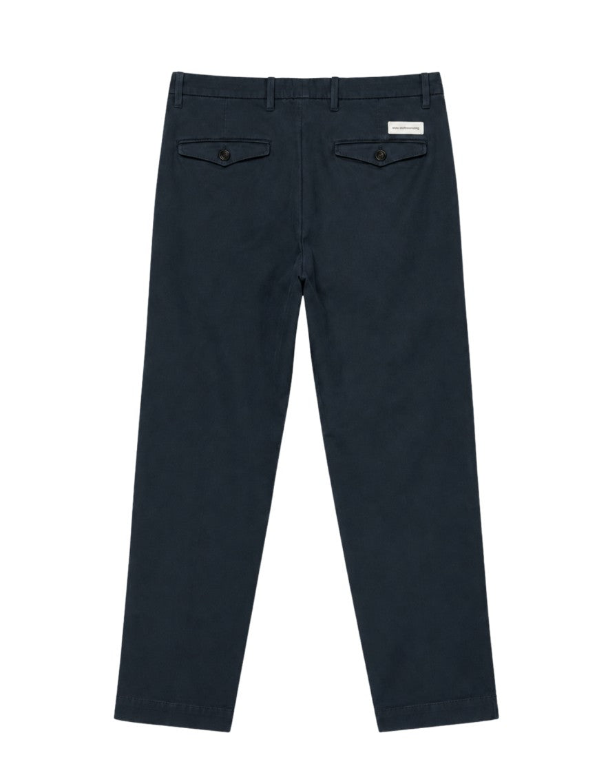 Nine In The Morning Black Fold 2 Pleated Stretch-Cotton Chino Pants