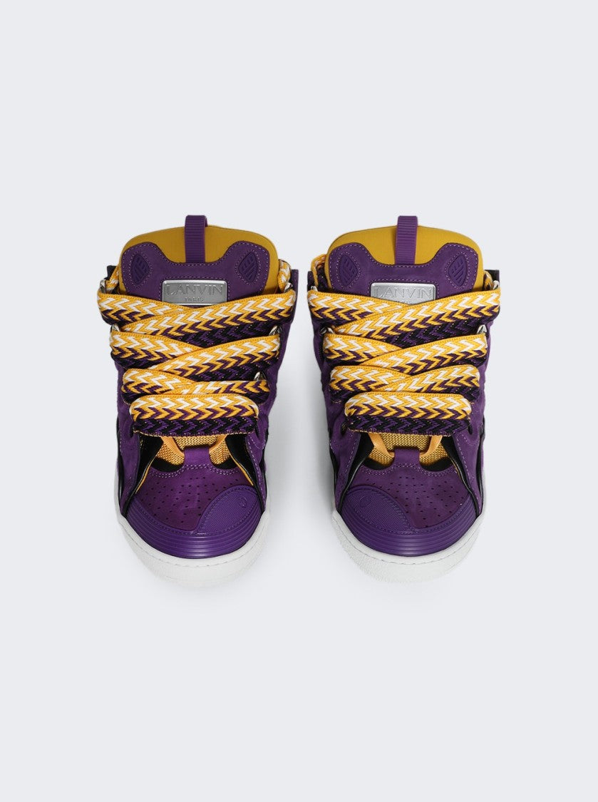 Lanvin Curb Sneakers Purple And Yellow