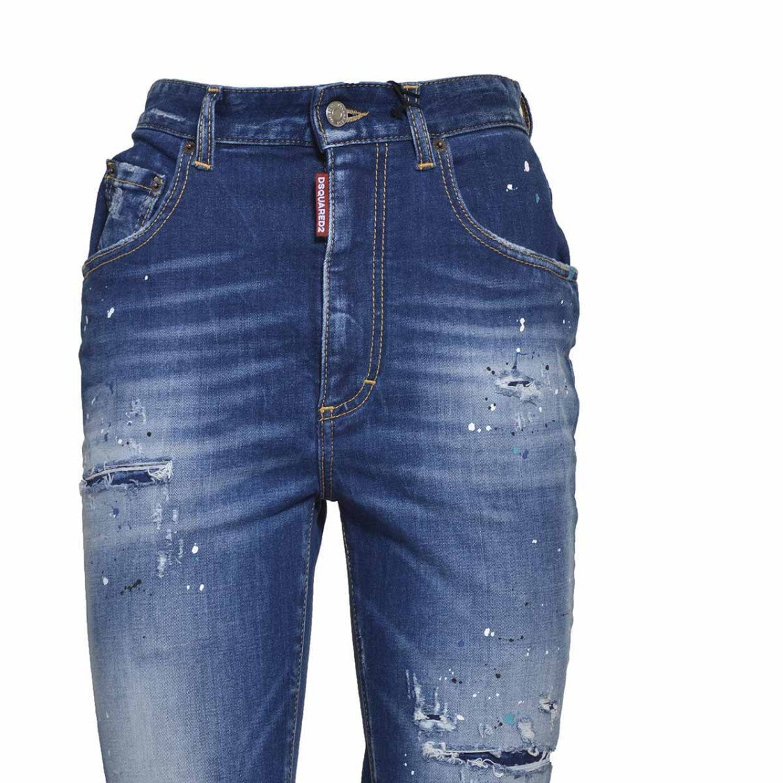 Dsquared2 Blue High Waist Bell Bottom Jeans