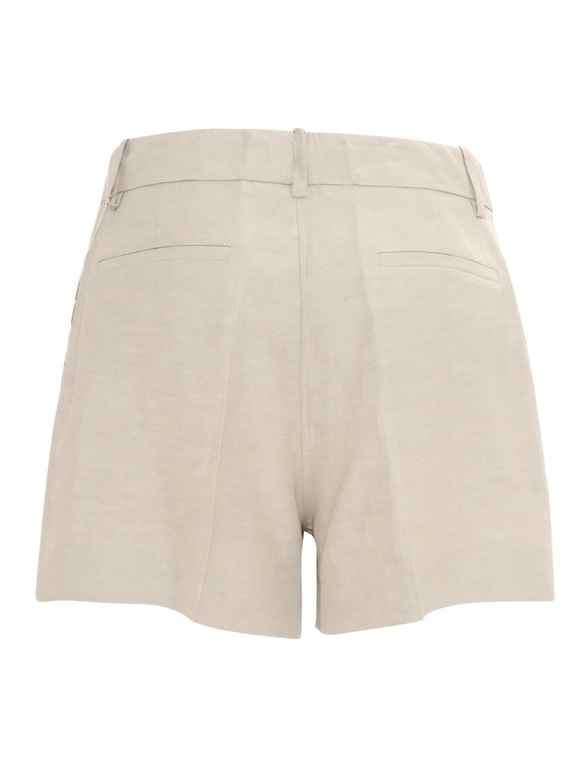 P.A.R.O.S.H. Tailored Neutrals Shorts With Minimalist Aesthetic