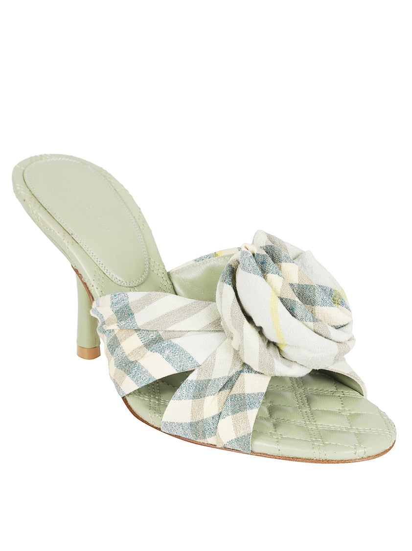 Burberry Open-Toe Heels With Knotted Bow Detail