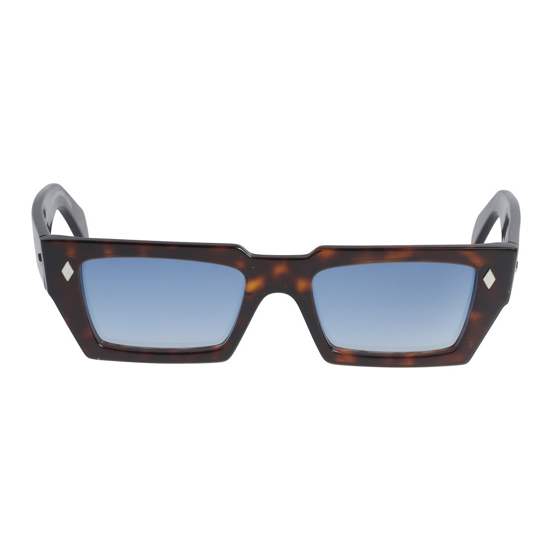 Kador Disko Rectangular Tortoiseshell Sunglasses With Gradient Blue Lenses