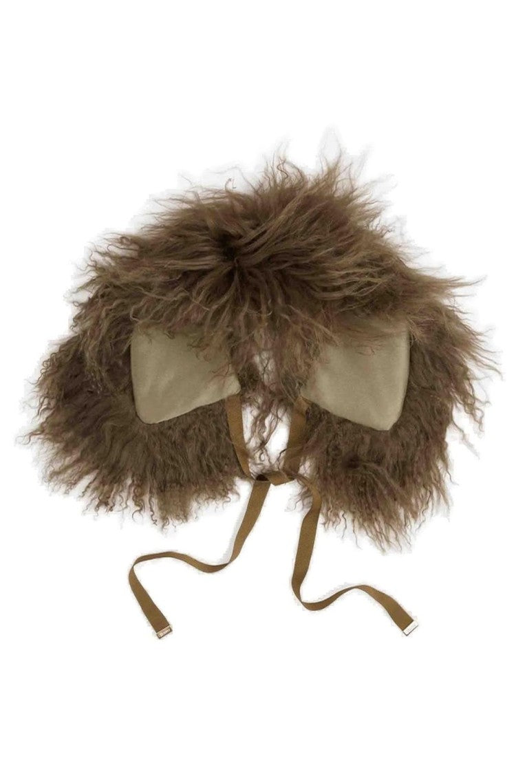 Herno Faux Fur Scarf With Plush Texture And Refined Design