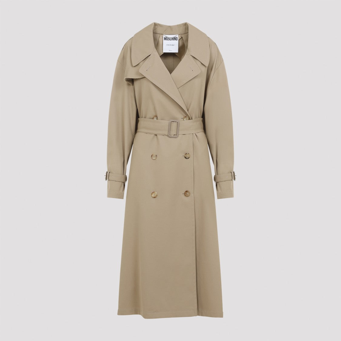 Moschino Beige Cotton Nylon Coat