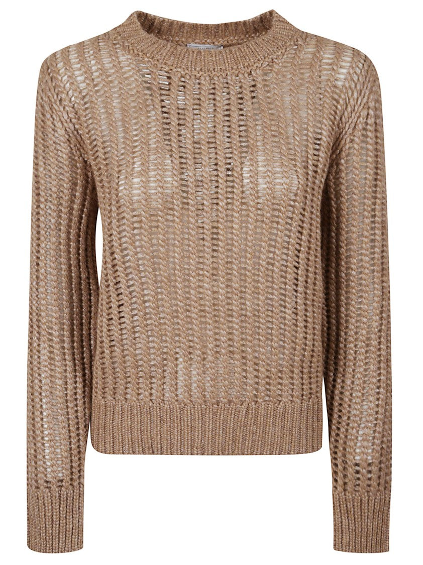 Peserico Textured Wet-Look Alpaca And Merino Wool Sweater