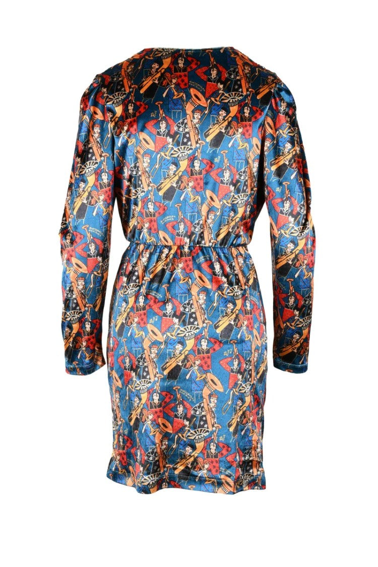 Alessandro Enriquez Short Velvet Dress - Multicolor