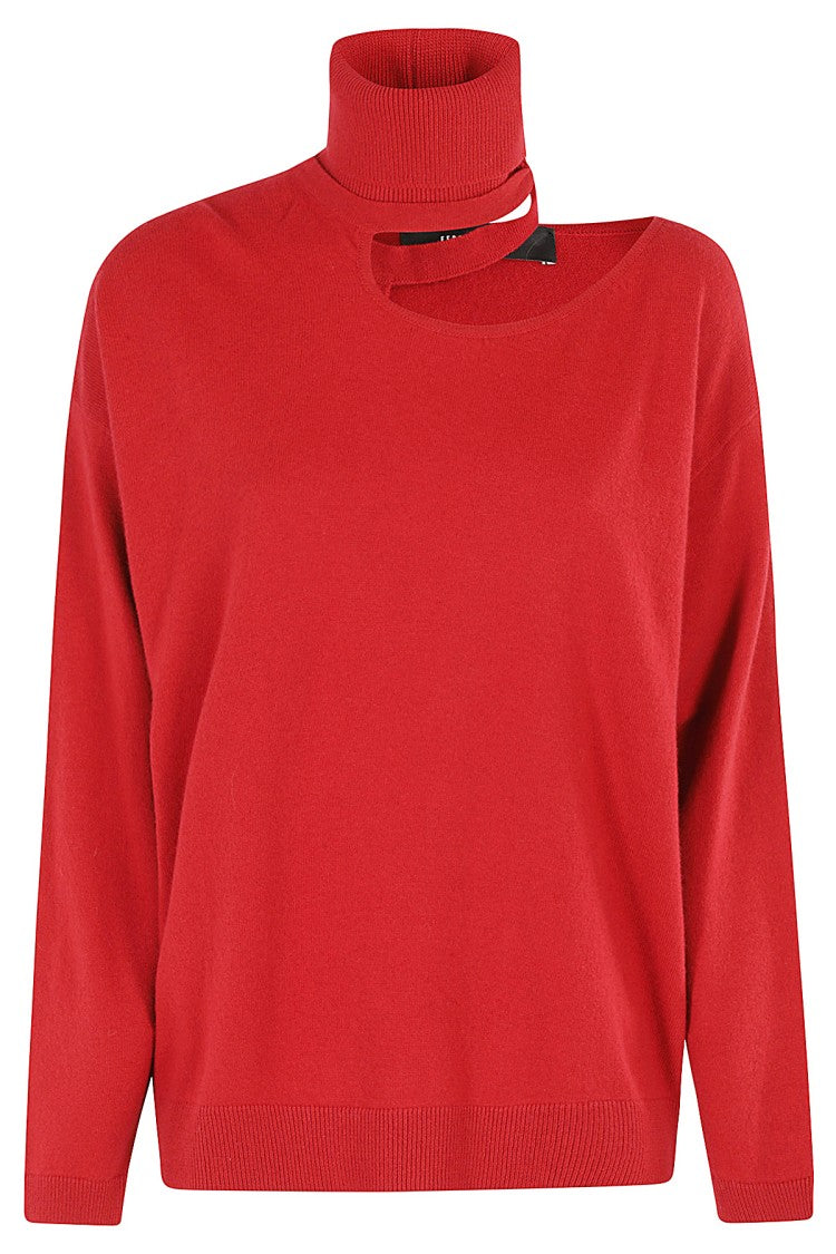 Federica Tosi Dramatic Cut-Out Turtleneck Sweater