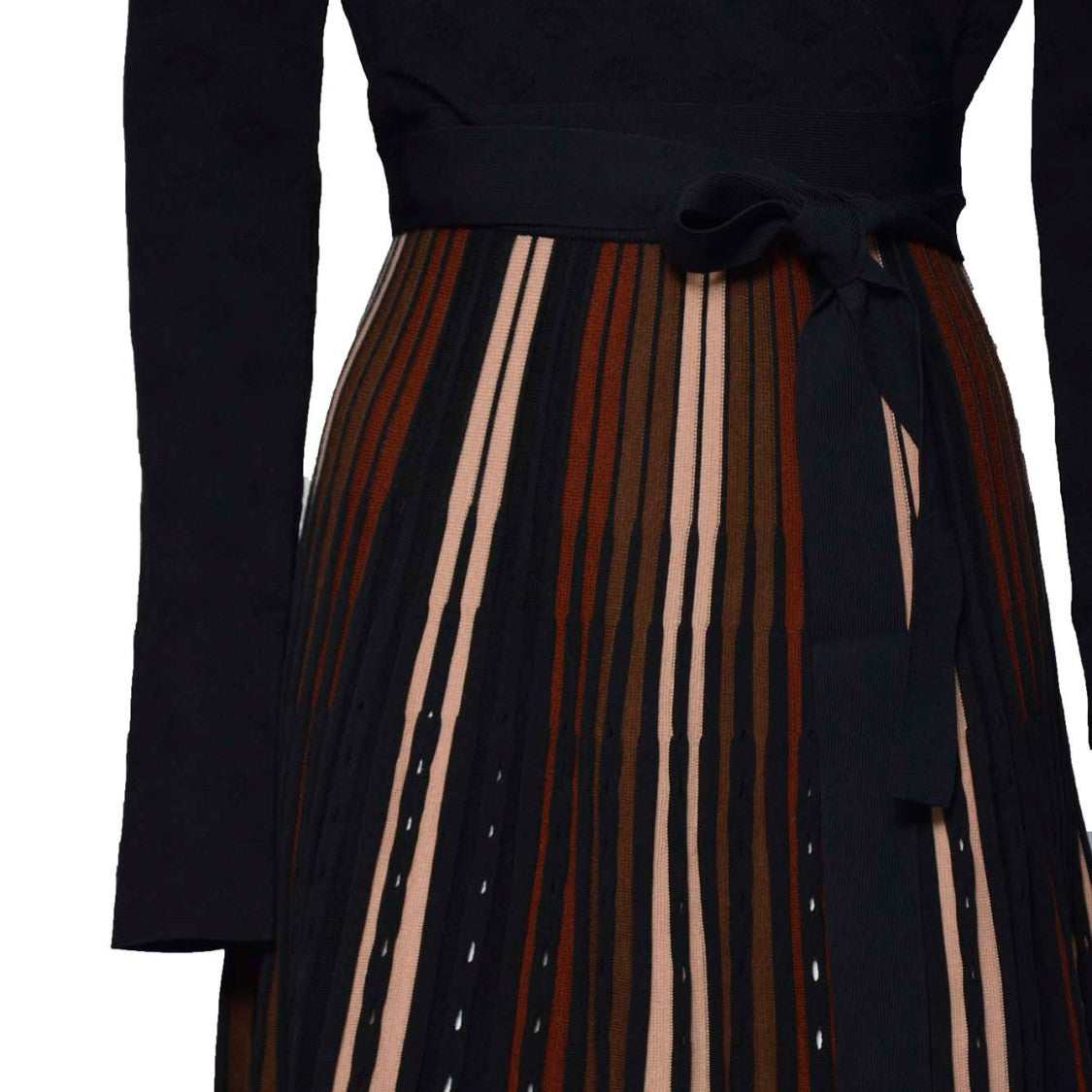 Diane Von Furstenberg Midi Wrap Dress In Black