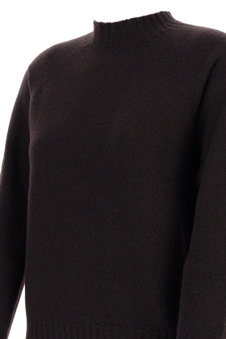 Drumohr Brown Plain Wool Crewneck Sweater
