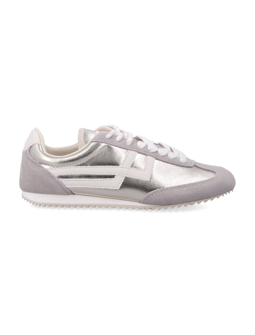 Pro-Keds Racer 77 Metallic Silver Suede Overlay Sneakers