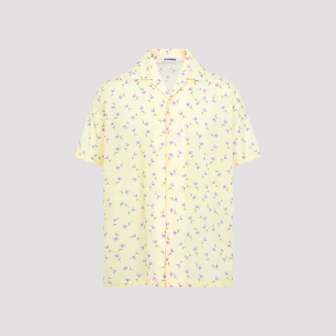 Jil Sander Short-Sleeve Floral Pattern Shirt
