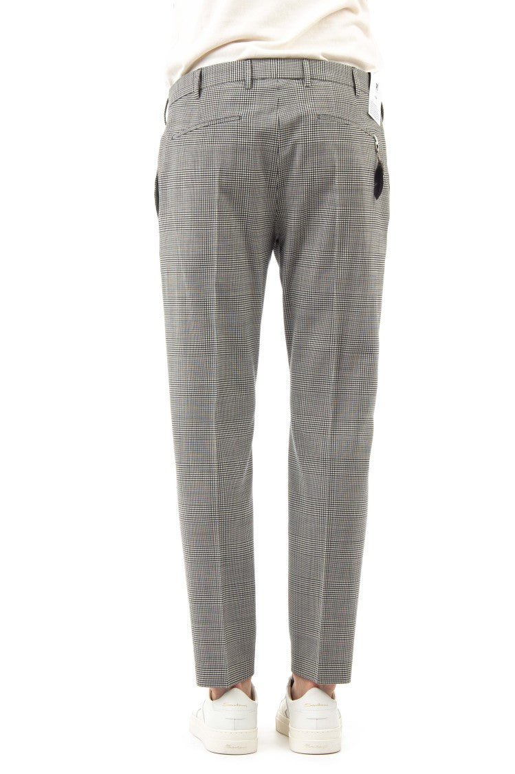 Pt Torino Prince Of Wales Wool Trousers Fit Ten