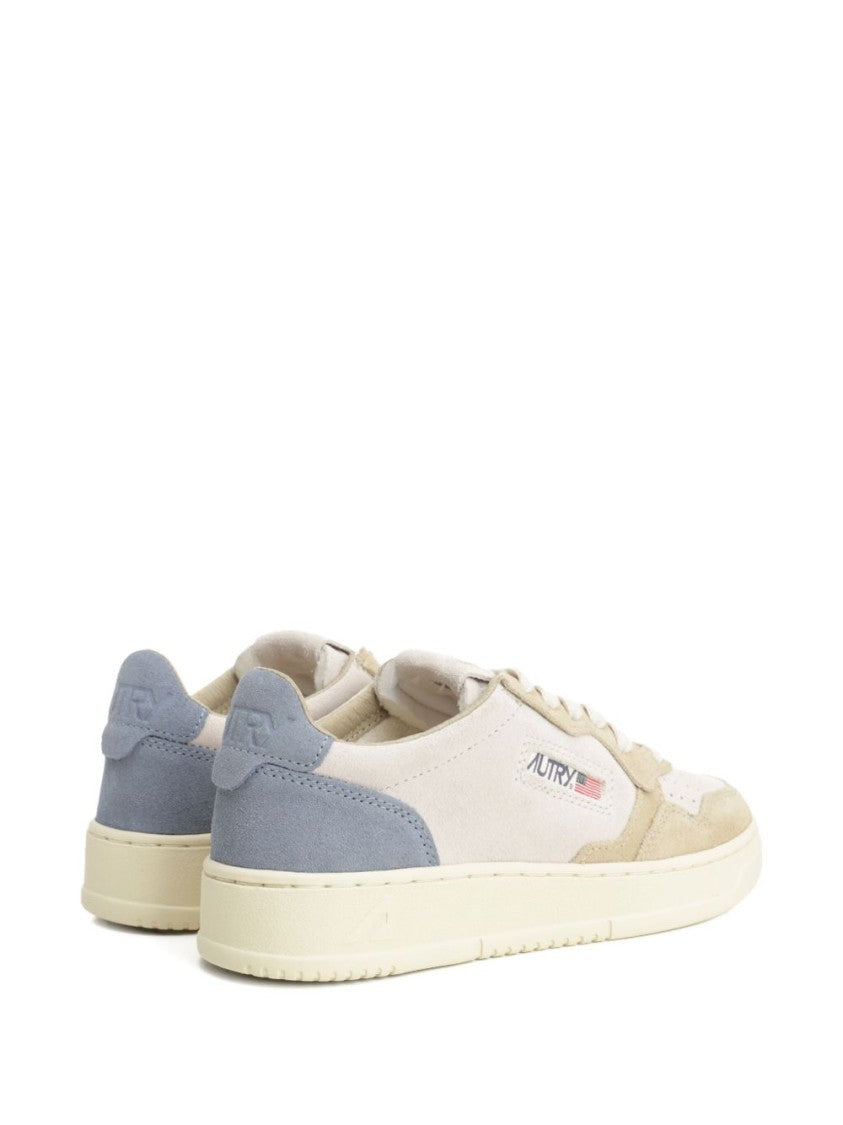 Autry Low-Top Sneakers With Blue Panel Accents