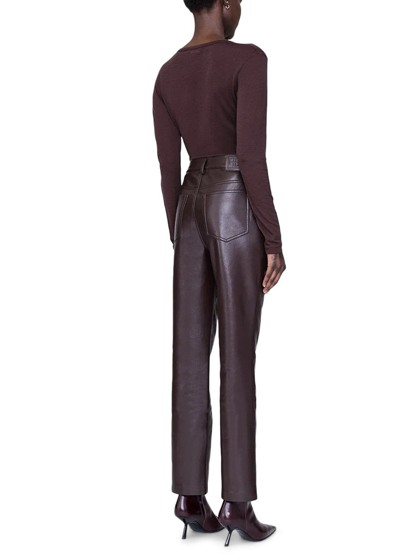 Anine Bing Cropped Fitted Long Sleeve Tee