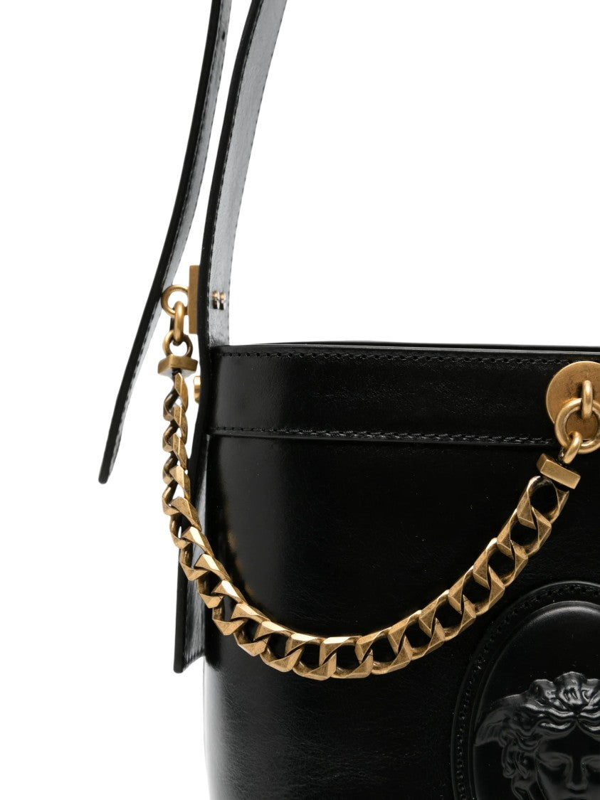 Versace Mini Bucket Bag With Medusa 95 Plaque And Gold-Tone Accents