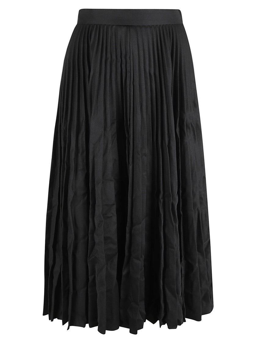 Balenciaga Pleated Long Skirt With Fitted Waistband