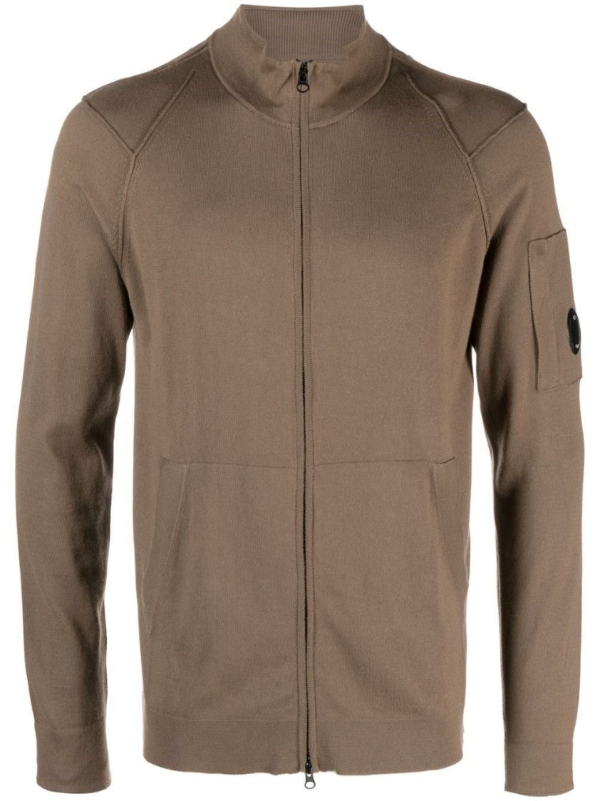 C.P. Company Zip-Up Cardigan With High Collar