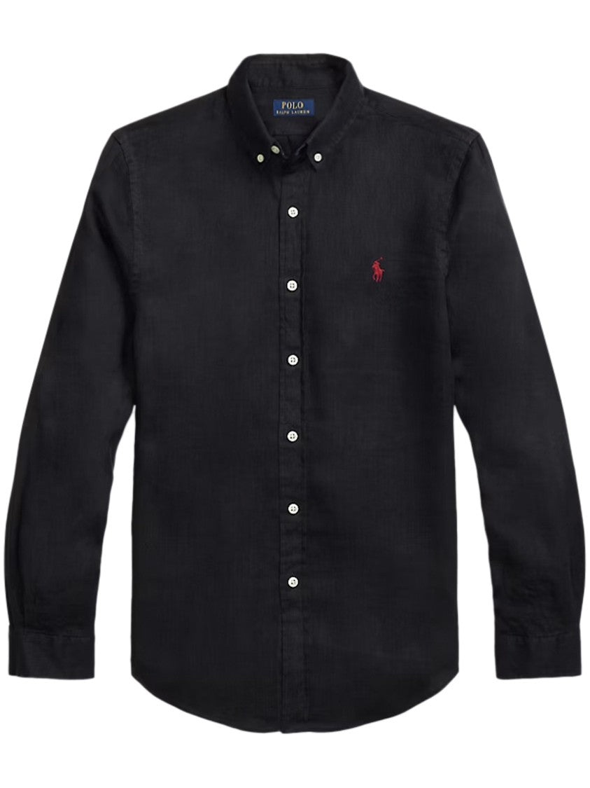 Polo Ralph Lauren Linen Long Sleeve Sport Shirt With Button-Down Collar