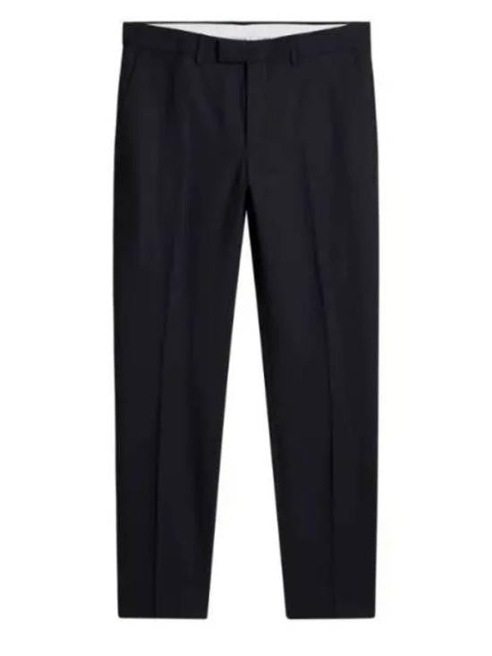 J Lindeberg Tailored Navy Suit Pants With Straight-Leg Silhouette