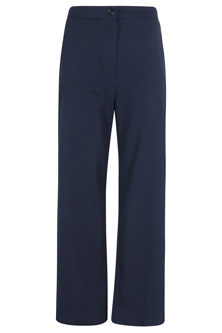 Department 5 Blue Charm Elastic-Back Cotton Palazzo Pants