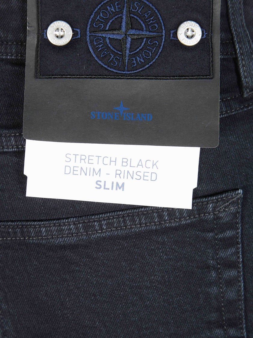 Stone Island Stretch Black Denim Jeans