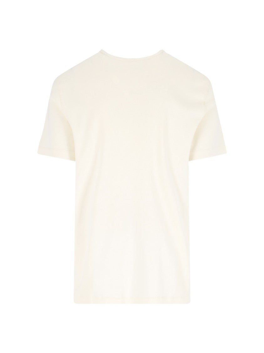 Lemaire White Classic Crew Neck Cotton T-Shirt