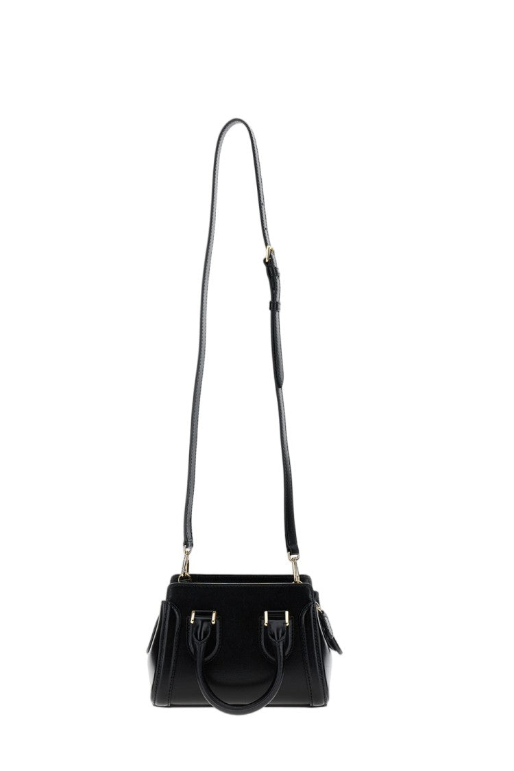 Alexander Mcqueen Compact Leather Shoulder Bag With Adjustable Strap